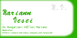 mariann vesei business card